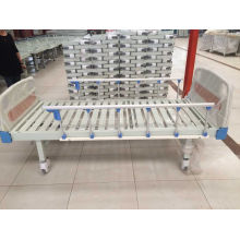 Movable Single Function Manual Hospital Bed with ABS Bed Head